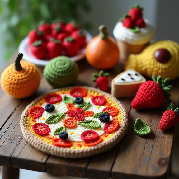 crochet food play items