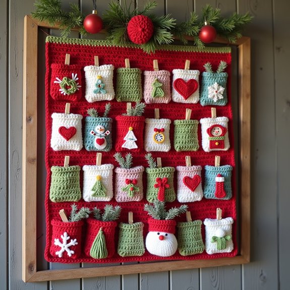 crochet holiday countdown calendar