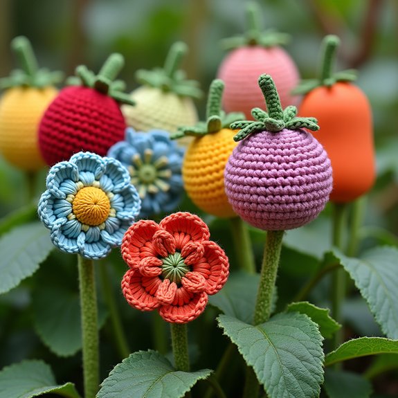 crochet markers for vegetables