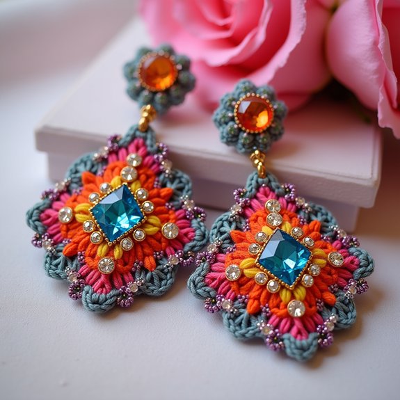 crochet meets gemstone artistry