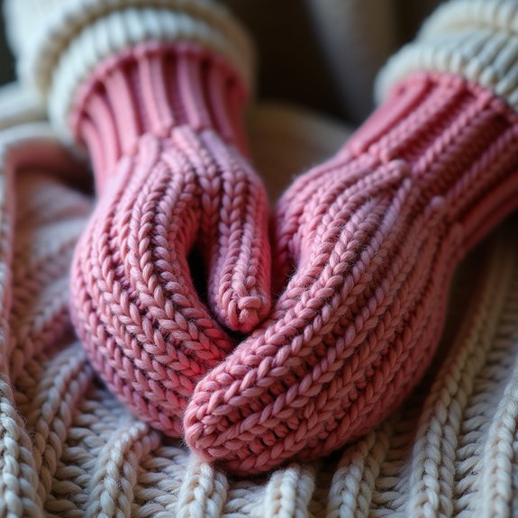 crochet mittens with twist