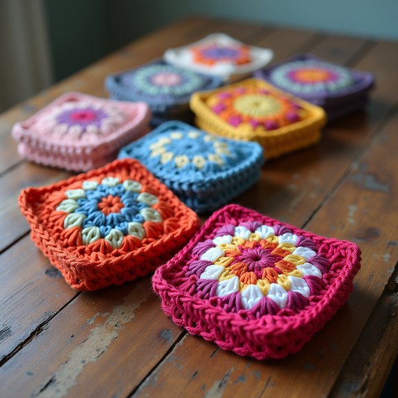 crochet patterned pouch design