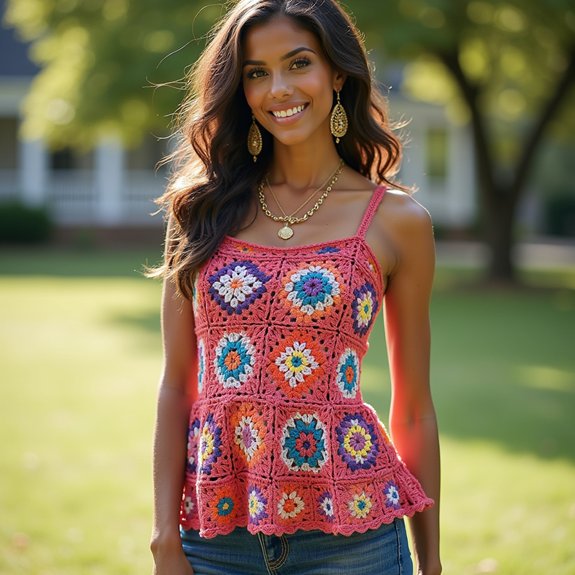 crochet peplum top design