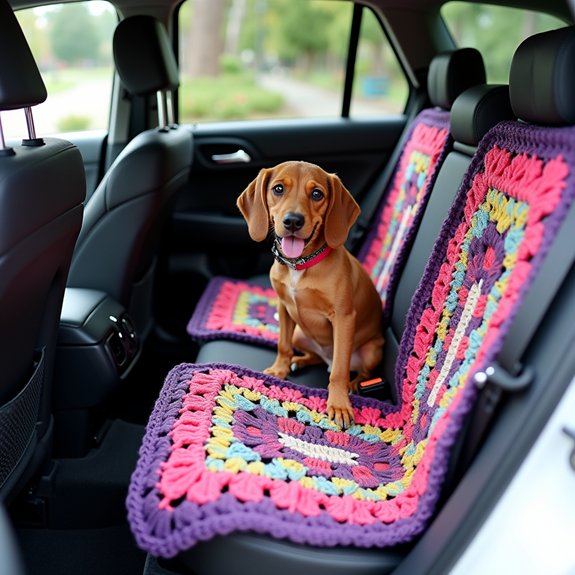 crochet pet car covers