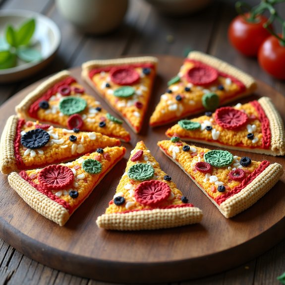 crochet pizza slice patterns