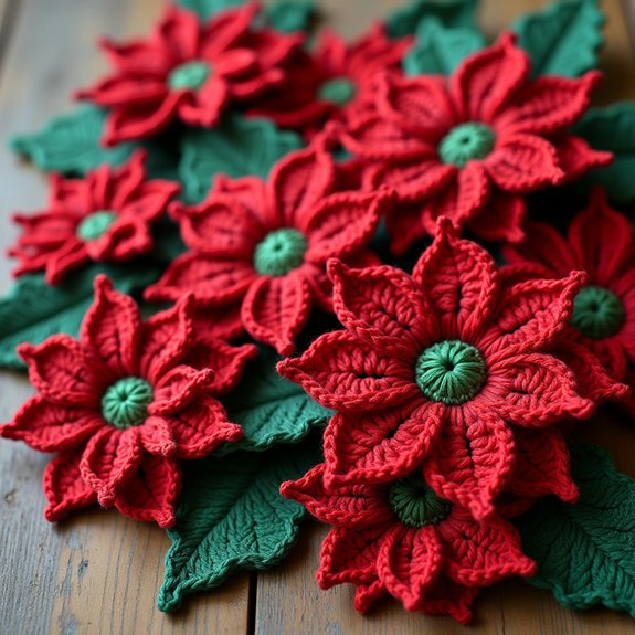 crochet poinsettia flower patterns
