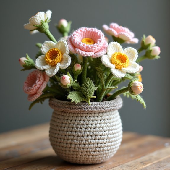 crochet pot for farmhouse