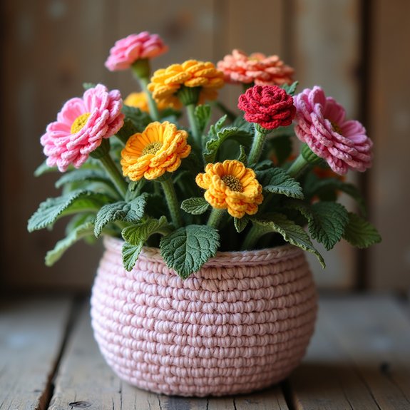 crochet pot with twine