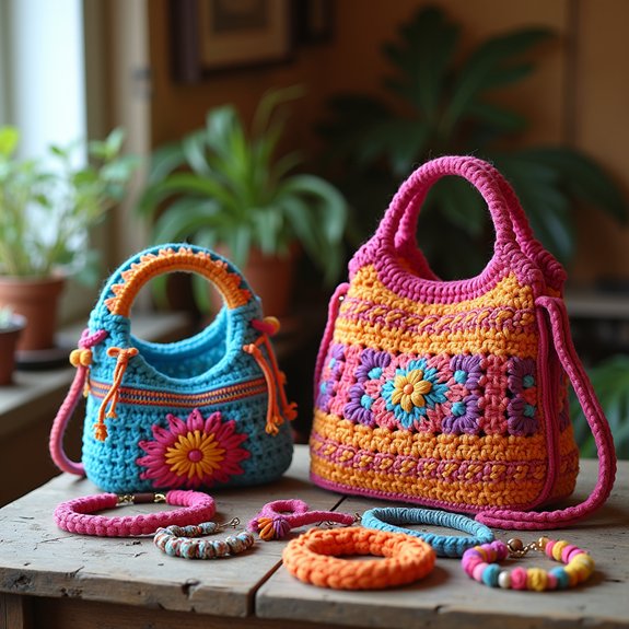 crochet related decorative items