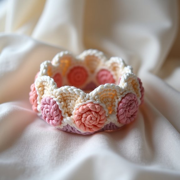 crochet shell stitch cuff