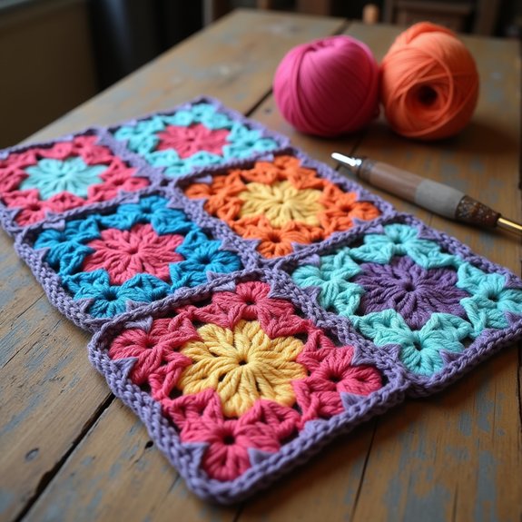 crochet simple square motifs