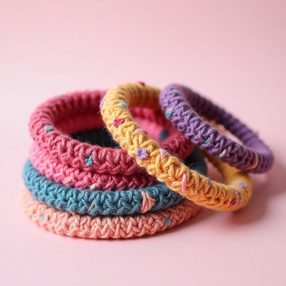 crochet spiral bracelet design