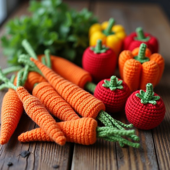 crochet stuffed vegetable toys