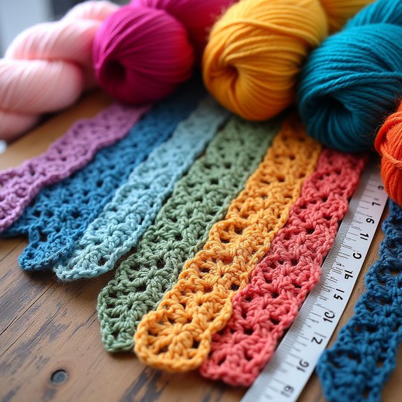 crochet tension measurement guide