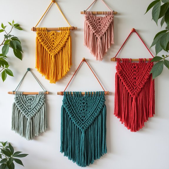 crochet wall hanging cords
