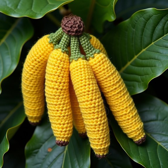 crocheted bananas for decoration