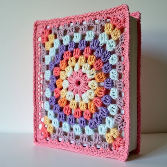 crocheted book sleeve design