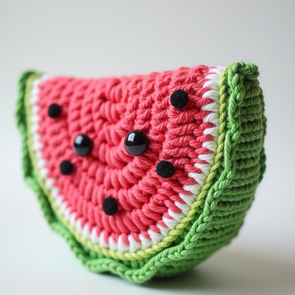 crocheted cute watermelon toy