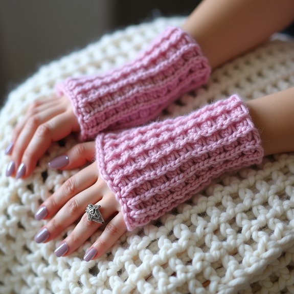 crocheted gloves with simplicity