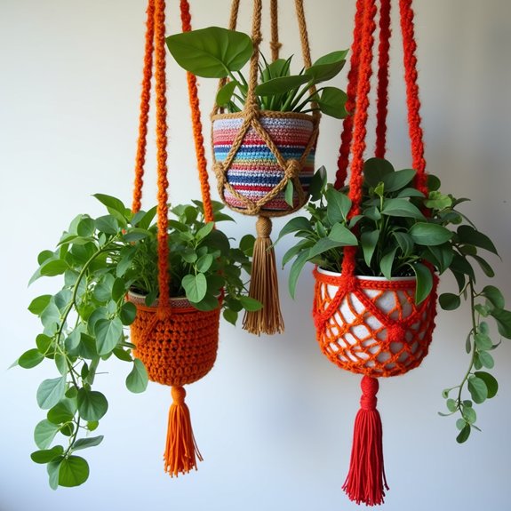 custom crochet plant hangers