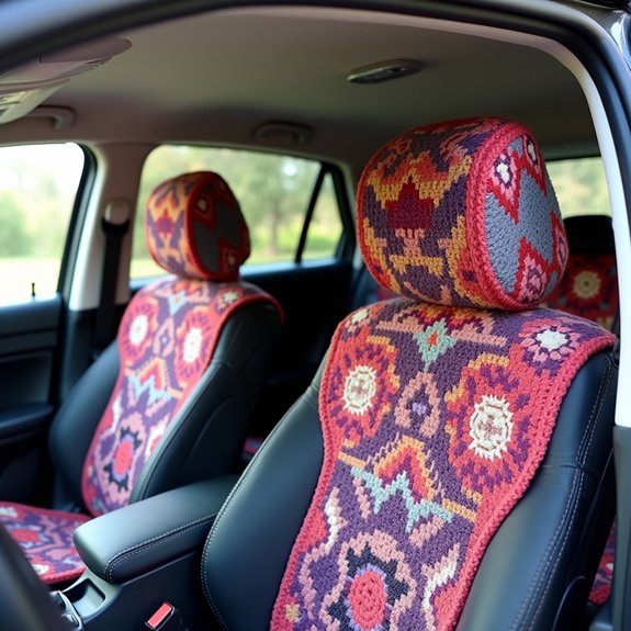 customizable car headrest covers