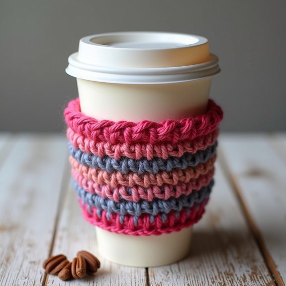 customizable crochet beverage sleeve