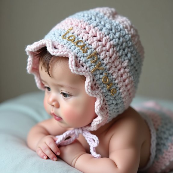customizable name baby hat