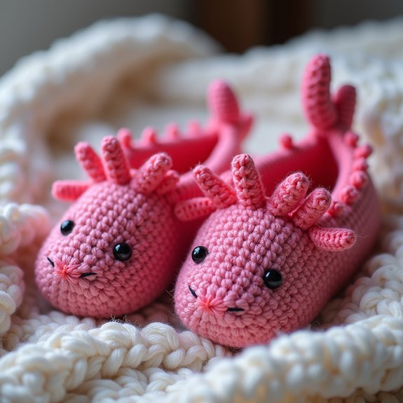 cute axolotl themed footwear