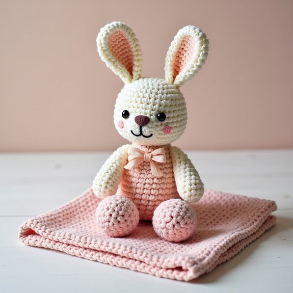 cute bunny rattle toy
