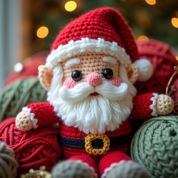 cute crochet santa figure