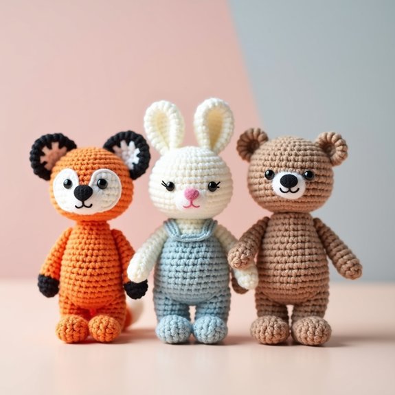 cute crocheted animal figures