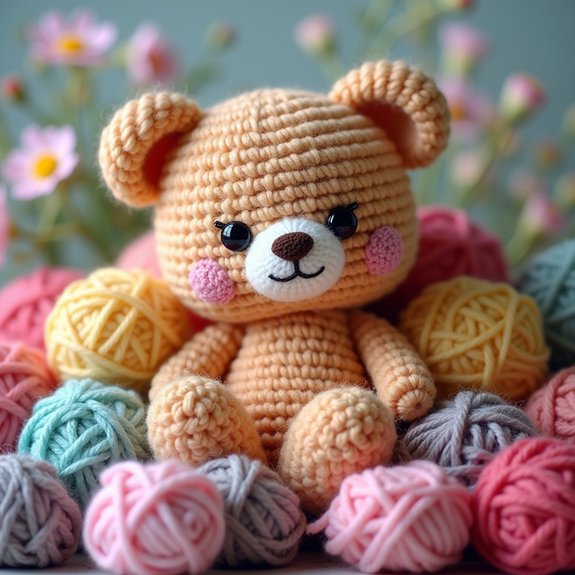cute crocheted bear toy