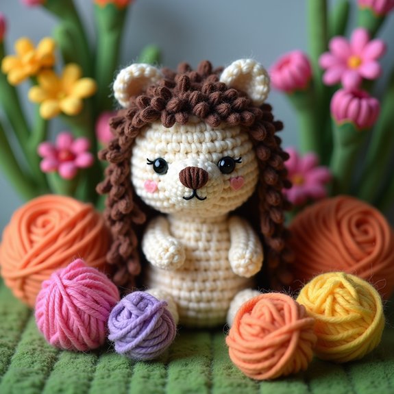 cute crocheted hedgehog project