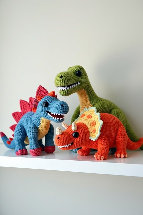 cute dinosaur figurine set