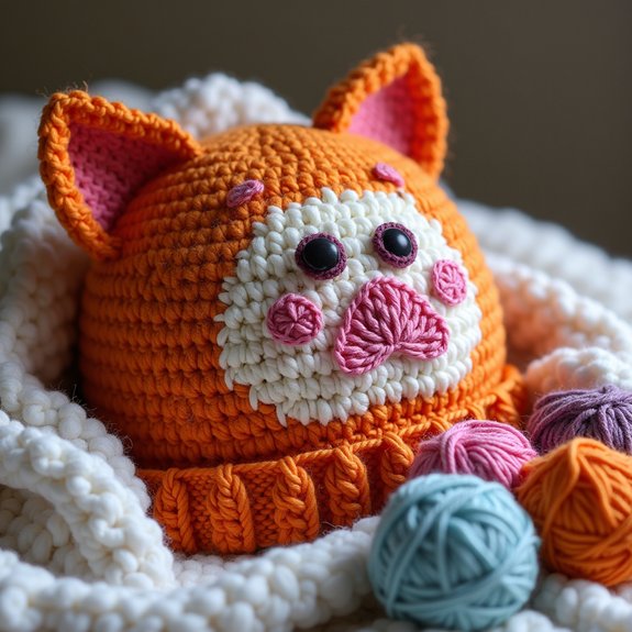 cute feline themed winter accessory