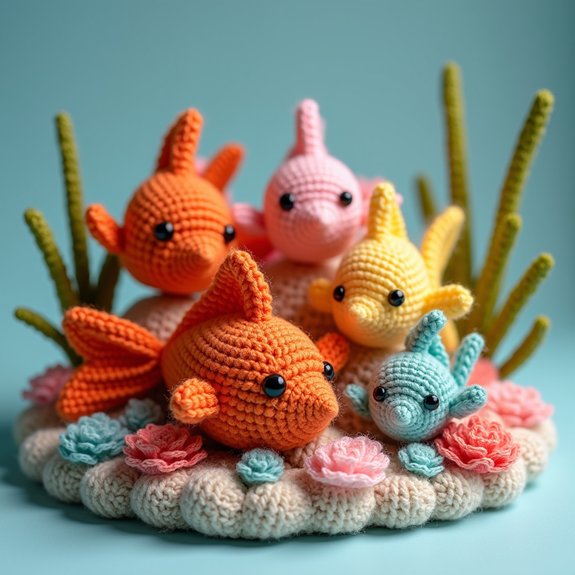 cute handmade crochet fish