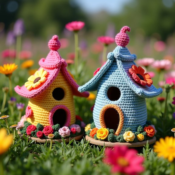 cute handmade crochet homes