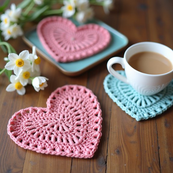 cute heart shaped coasters
