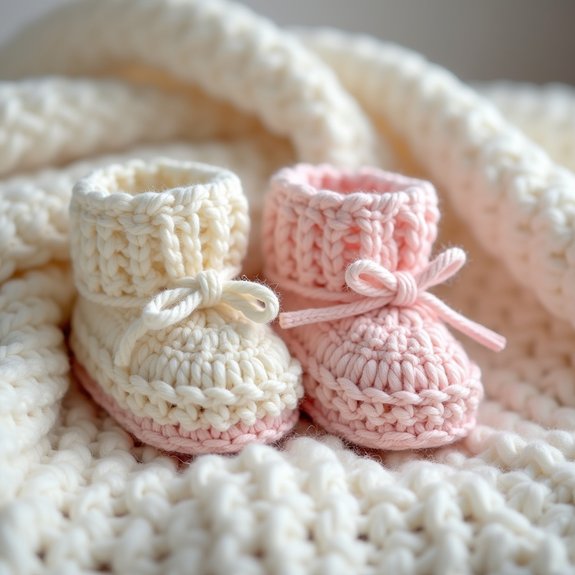 cute knitted infant footwear
