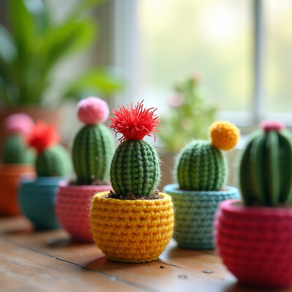 cute small cactus collection