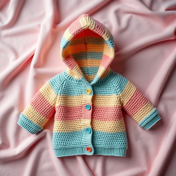 cute striped baby hoodie