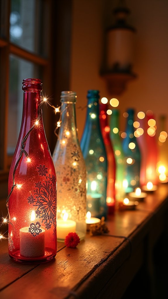 decorative bottle candle holders
