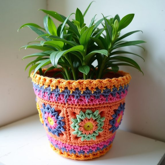 decorative crochet pot cover