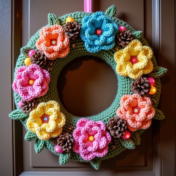 decorative crochet wreath design