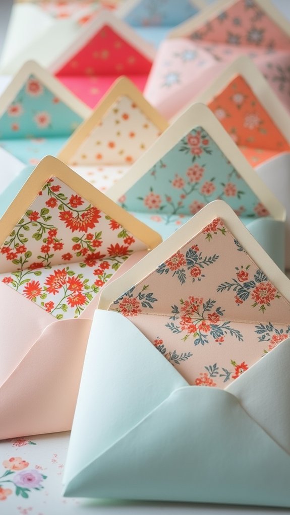 decorative envelope interior liners