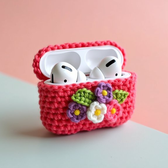 decorative floral airpods case