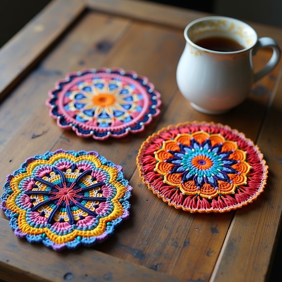decorative handcrafted drink coasters