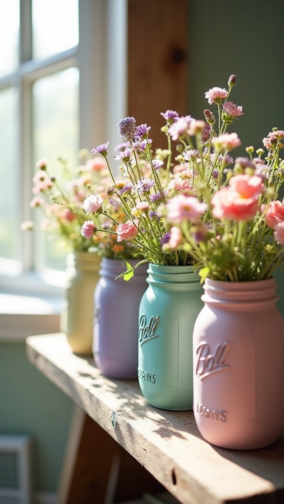 decorative jar flower holders
