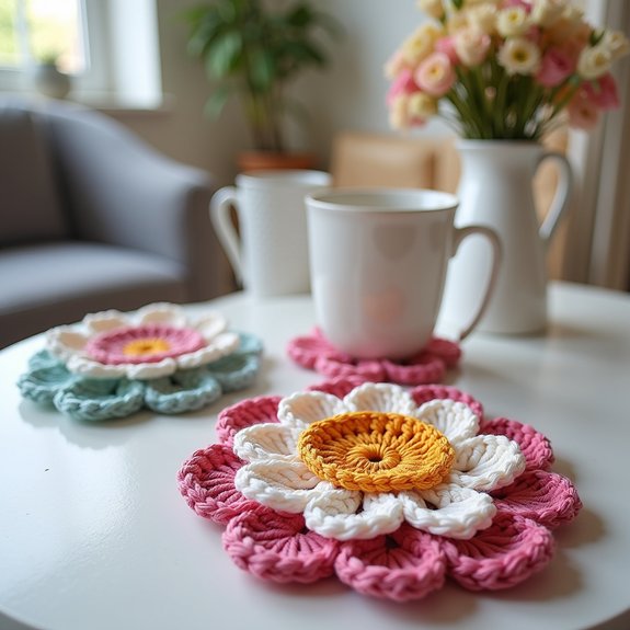 decorative layered coaster design