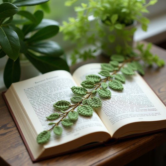 decorative plant themed bookmark